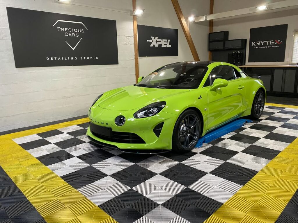 Alpine A110 S Kit Aéro Vert Tilleul Precious Cars Le Mans Valeting Detailing Film de protection PPF Céramique