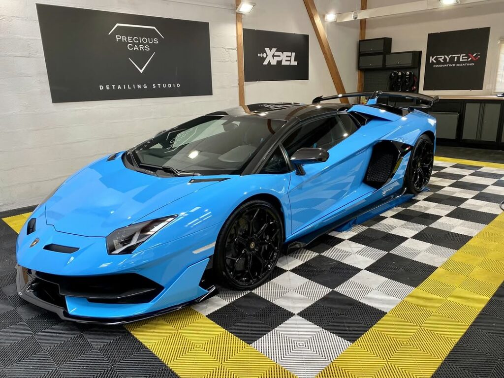 Lamborghini Aventador SVJ Roadster Precious Cars Le Mans Valeting Detailing Film de protection PPF Céramique
