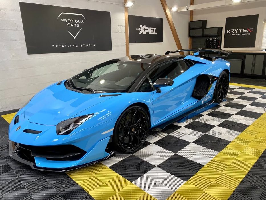 Lamborghini Aventador SVJ Roadster Precious Cars Le Mans Valeting Detailing Film de protection PPF Céramique